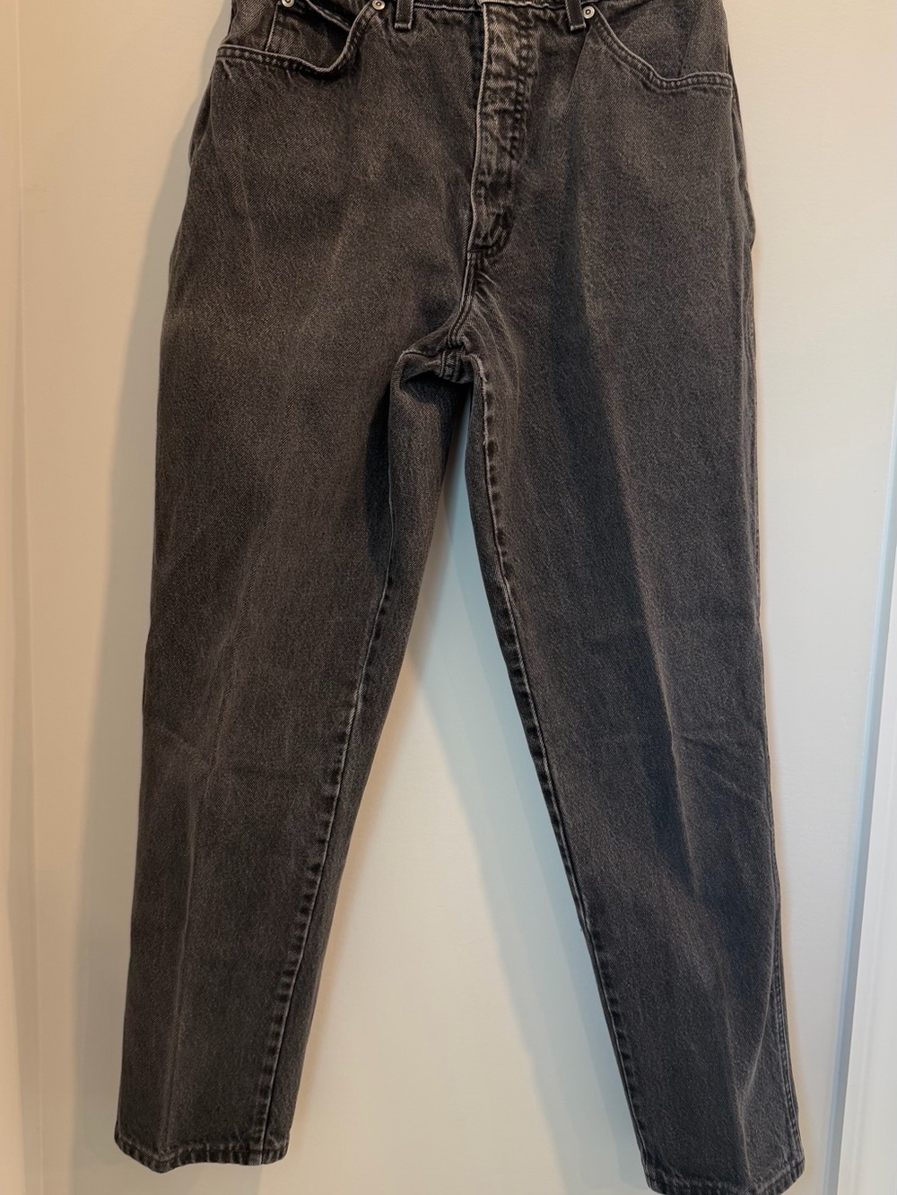 Lands' End Woman’s Charcoal Slim Straight Jeans-SEE MEASUREMENT PICTURES